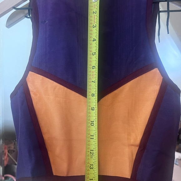 Vintage Moresca Orange and Burgundy Lace-Up lace up renaissance bodice M 1990s - Picture 9 of 9